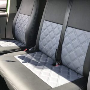 VW T6/T6.1 Diamond Stitch Seat Covers – Grey