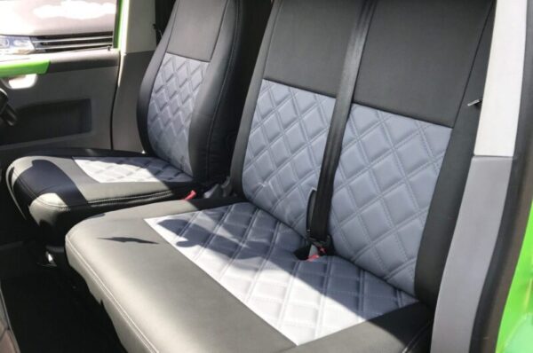 VW T6/T6.1 Diamond Stitch Seat Covers – Grey