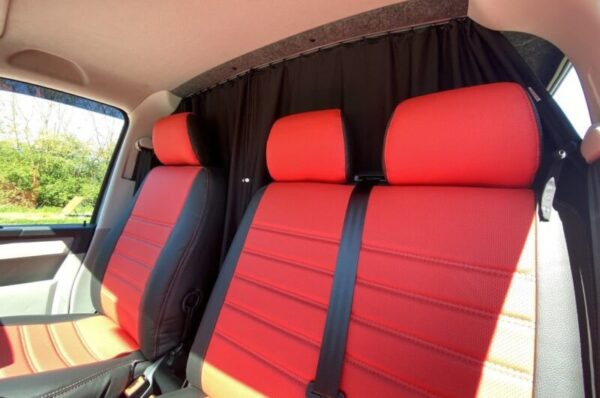 VW T6/T6.1 Punched Leather Style Seat Covers – Red - Image 2