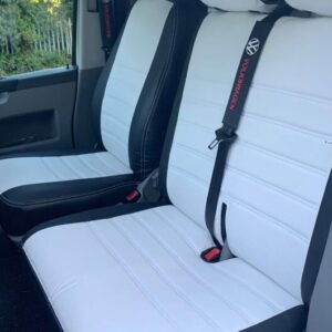 VW T5/T5.1 Punched Leather Style Seat Covers – White