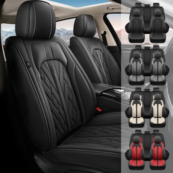 Car Seat Covers For Ford/Hyundai,Luxury Leather Automotive Seat Covers(2/5 Seat) - Image 2
