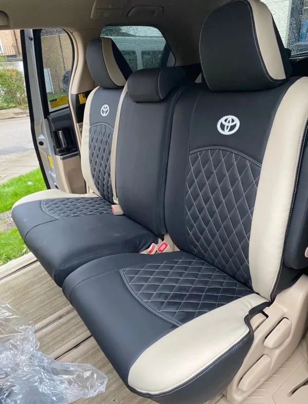 Leather Car Seats Covers For ESTIMA 8 Seater With Matts Complete Set - Image 3