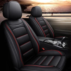For KIA NIRO 2017-2024 Front+Rear Car 5-Sits Seat Covers Accessories PU Leather