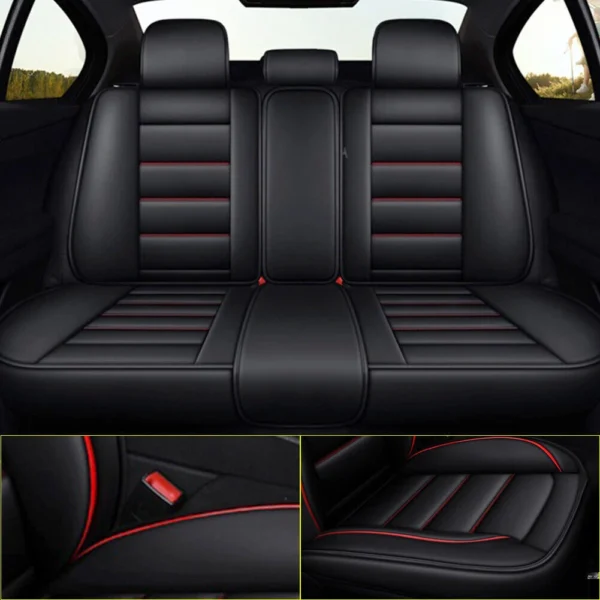 For KIA NIRO 2017-2024 Front+Rear Car 5-Sits Seat Covers Accessories PU Leather - Image 2