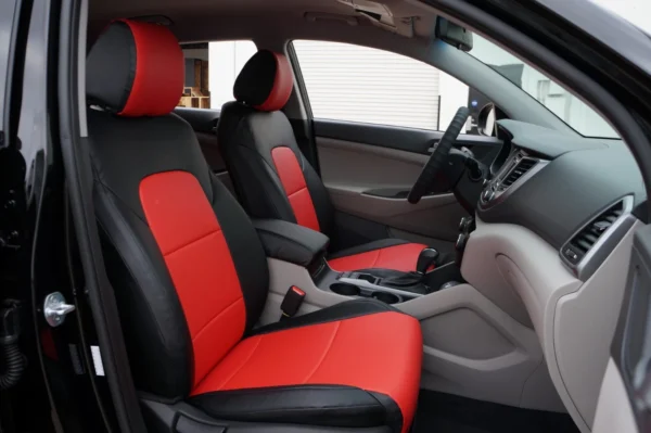 KIA SPORTAGE 2011-2016 S.LEATHER CUSTOM FIT 2 FRONT SEAT COVERS - Image 2