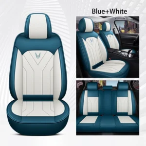 Premium Faux-leather Car Seat Covers Front Rear Full Set Cushion For KIA